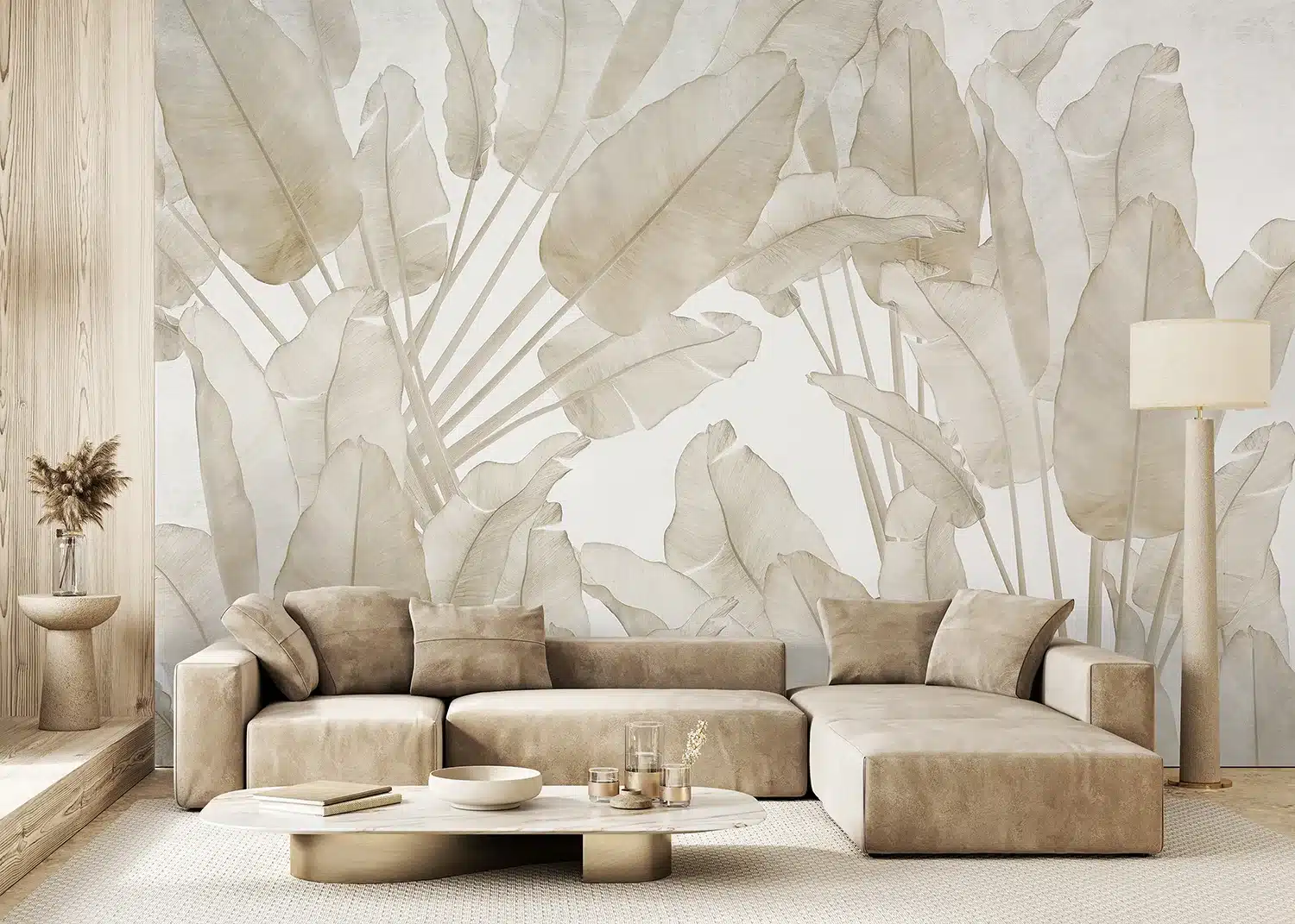 Beige Tropics | Made-to-Measure Wallpaper | Wallever | FT5P 352215