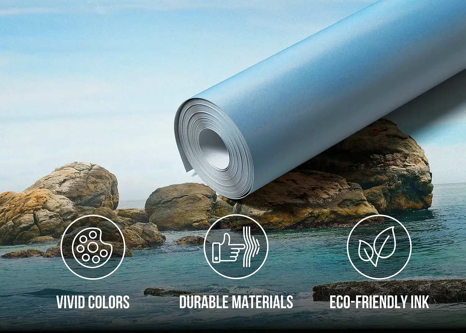 Custom Size Wall Mural Sea Boulders | Premium Non-Woven Wallpaper | FT5P352249 2