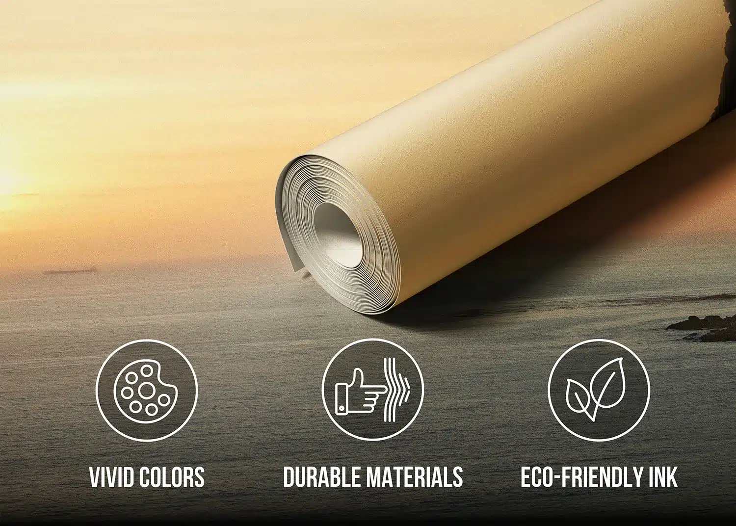 Custom Size Wall Mural Sunset ClifF| Premium Non-Woven Wallpaper | FT5P352253 2