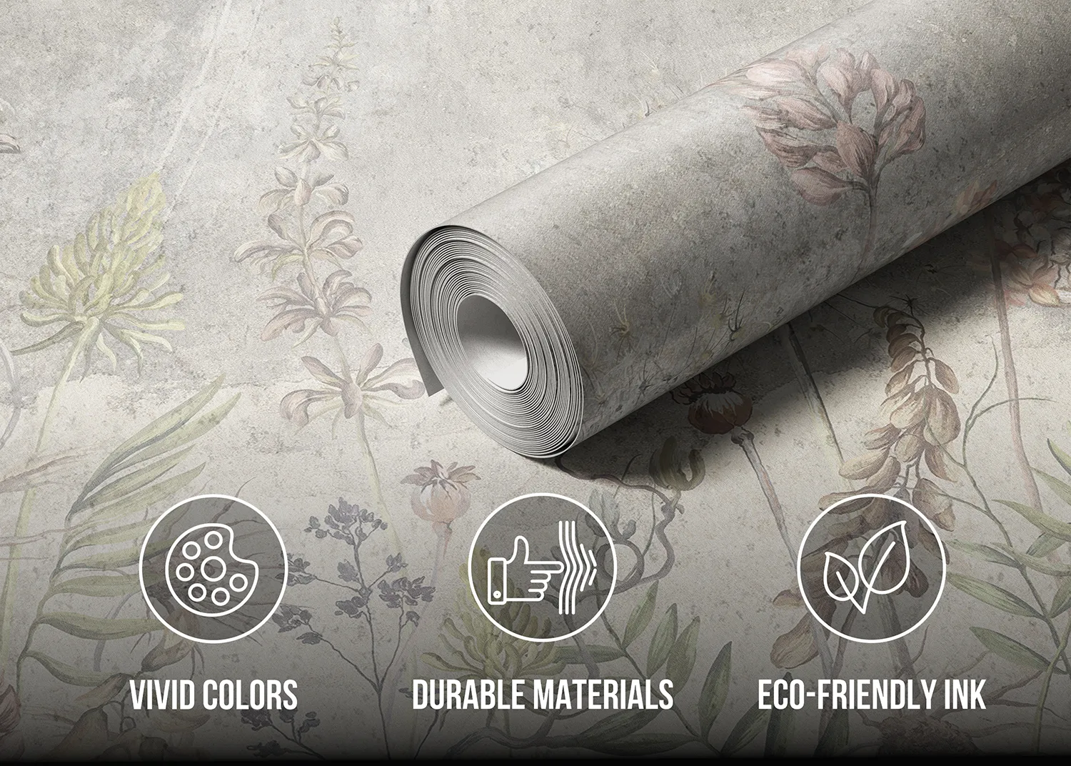 Custom Size Wall Mural Vintage Garden Blooms | Premium Non-Woven Wallpaper | FT5P352265 3