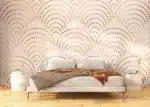 Wall Mural Beige Peacock Mosaic, 375 x 270 cm, FT5P 352267