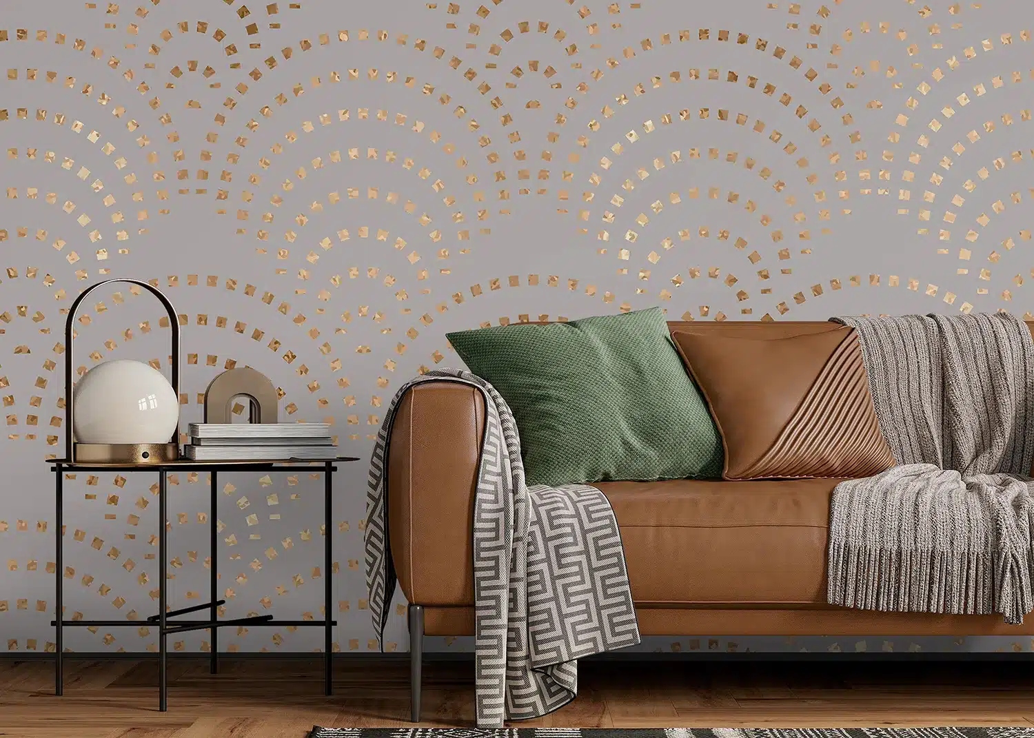 Custom Size Wall Mural DarKPeacocKMosaic | Premium Non-Woven Wallpaper | FT5P352269 3