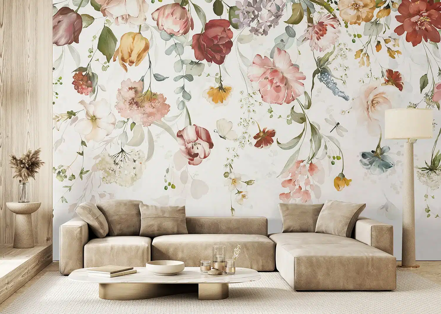 Custom Size Wall Mural Painterly Garden | Premium Non-Woven Wallpaper | FT5P352287 2