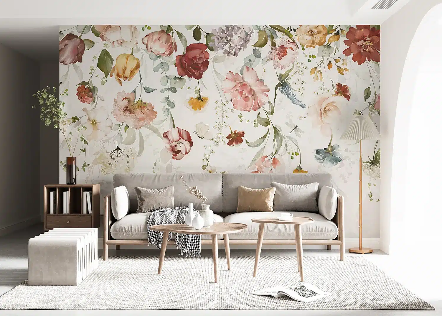 Custom Size Wall Mural Painterly Garden | Premium Non-Woven Wallpaper | FT5P352287