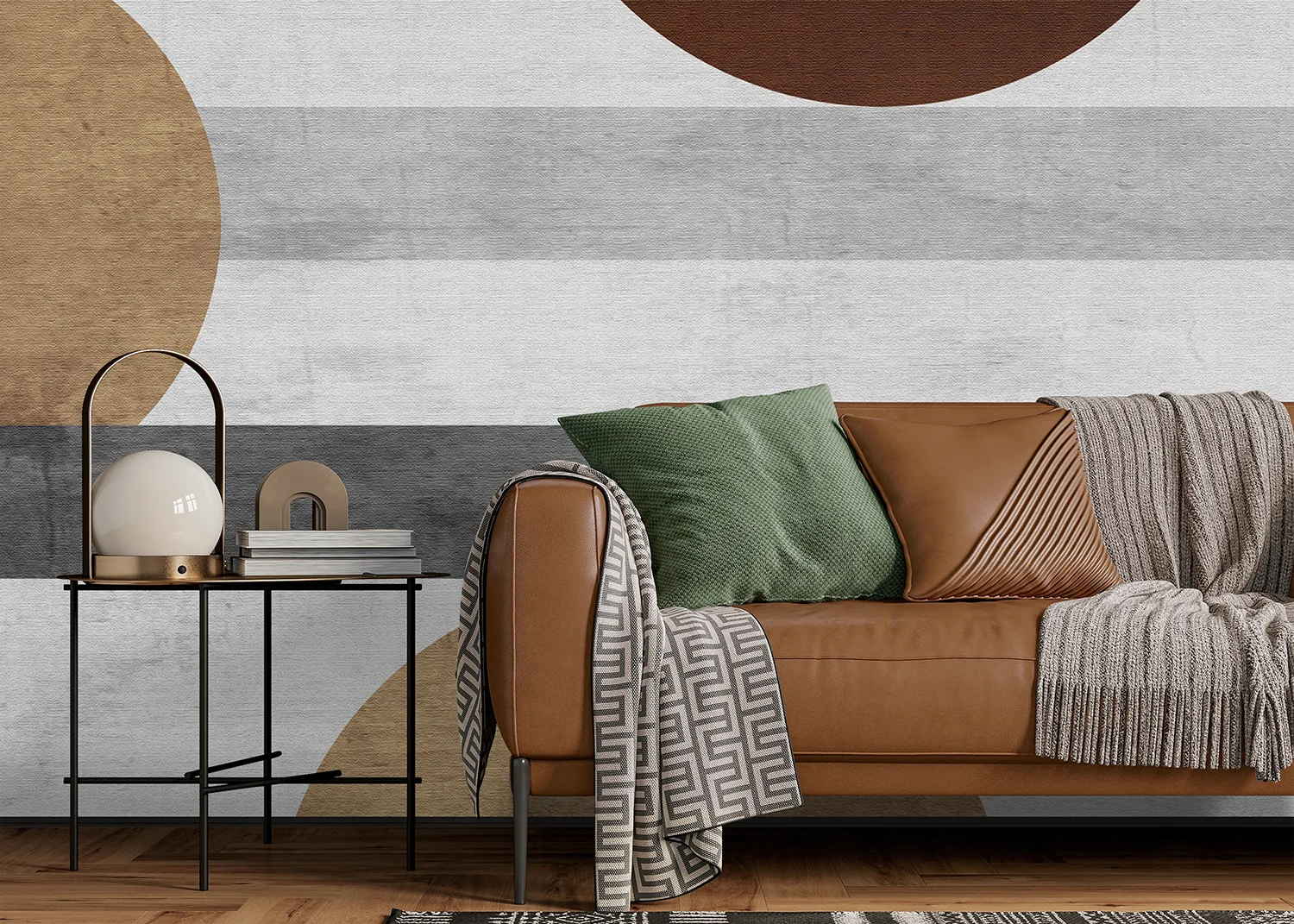 Custom Size Wall Mural Modern Geometric Art | Premium Non-Woven Wallpaper | FT5P 352335 3