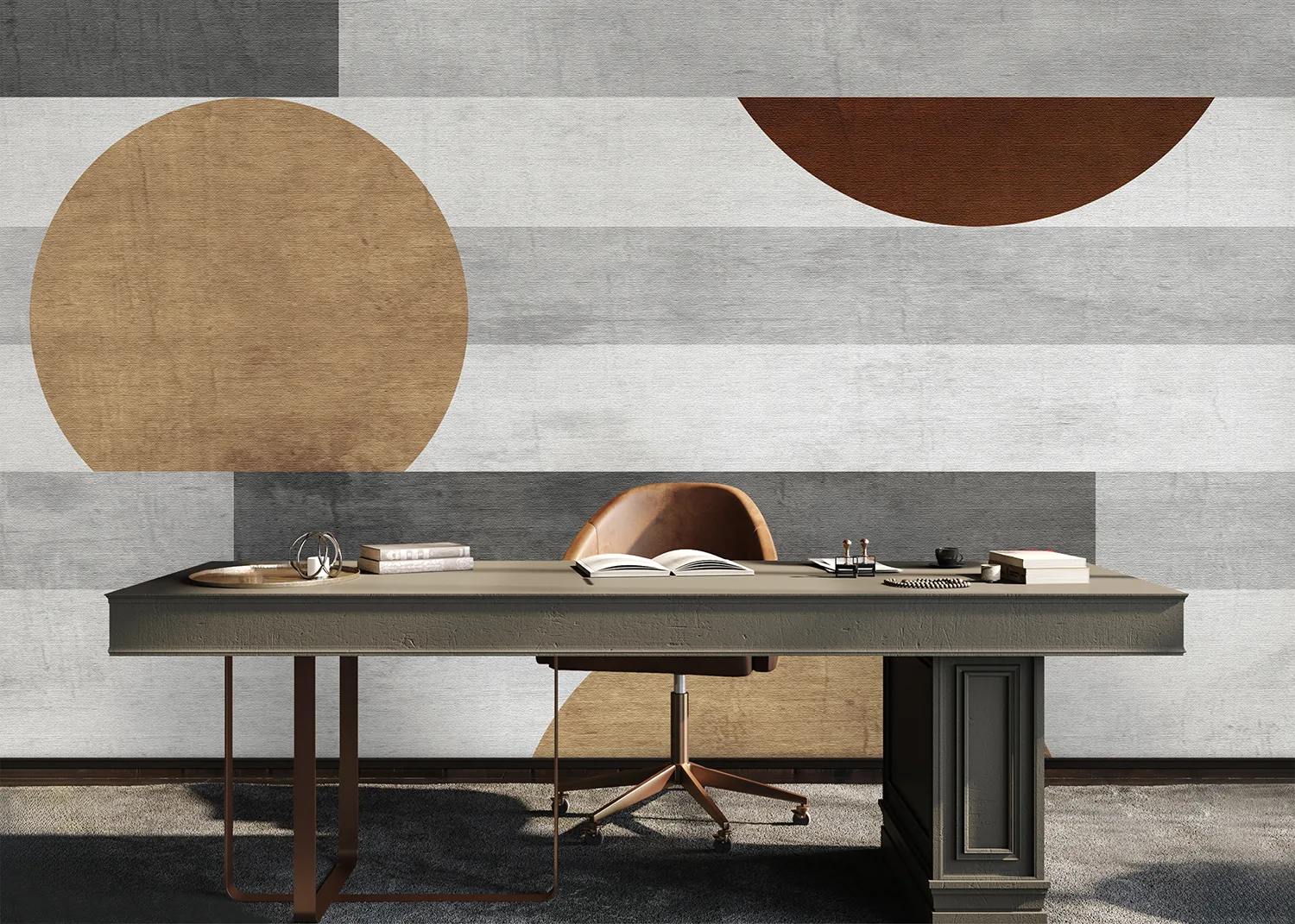 Custom Size Wall Mural Modern Geometric Art | Premium Non-Woven Wallpaper | FT5P 352335 2