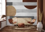 Custom Size Wall Mural Modern Geometric Art | Premium Non-Woven Wallpaper | FT5P 352335