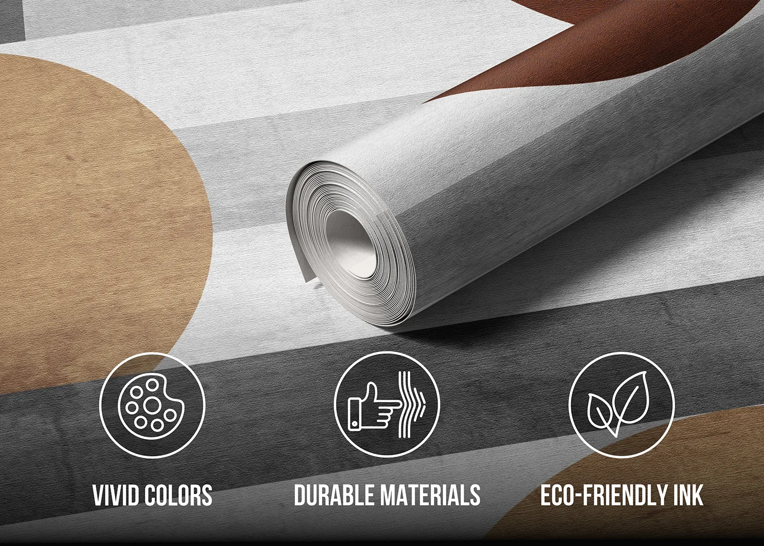 Custom Size Wall Mural Modern Geometric Art | Premium Non-Woven Wallpaper | FT5P 352335 4