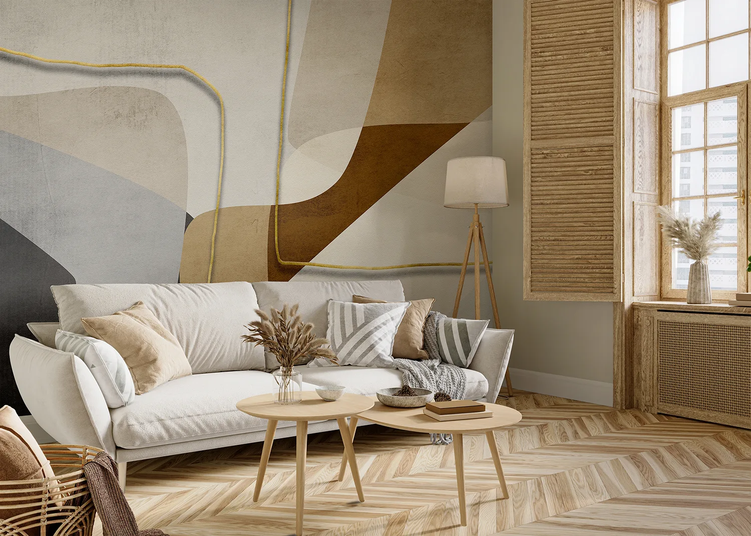 Custom Size Wall Mural Chaotic Structures | Premium Non-Woven Wallpaper | FT5P 352337 3