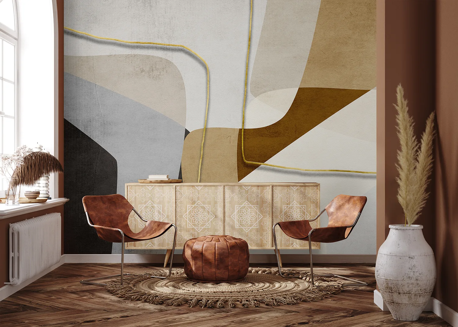 Custom Size Wall Mural Chaotic Structures | Premium Non-Woven Wallpaper | FT5P 352337 2