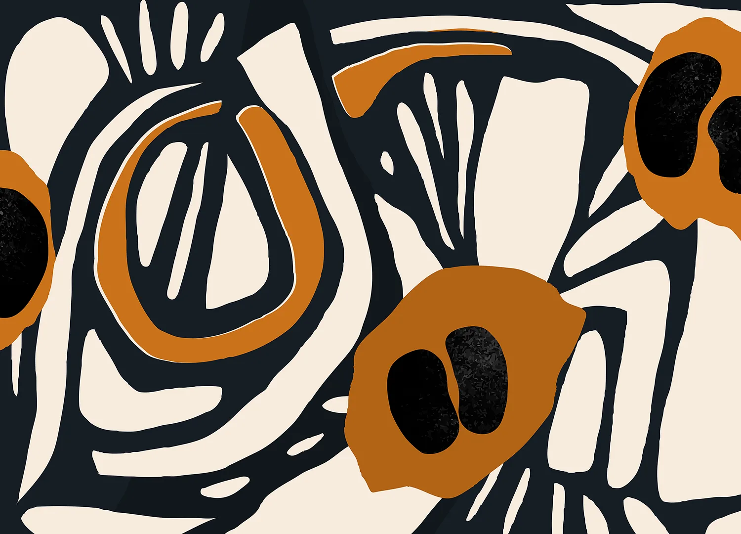 Custom Size Wall Mural Contrast Sketch | Premium Non-Woven Wallpaper | FT5P 352341