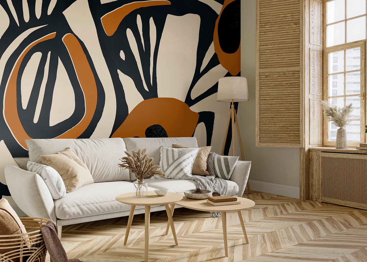 Custom Size Wall Mural Contrast Sketch | Premium Non-Woven Wallpaper | FT5P 352341 3