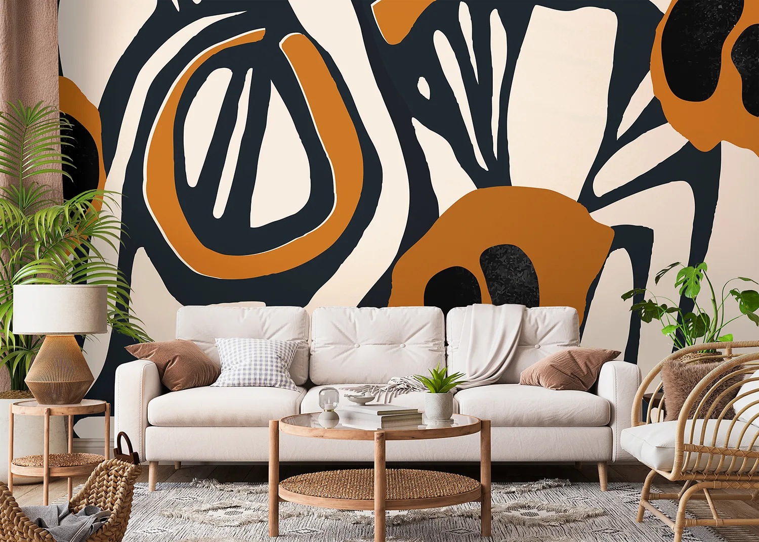 Custom Size Wall Mural Contrast Sketch | Premium Non-Woven Wallpaper | FT5P 352341 2