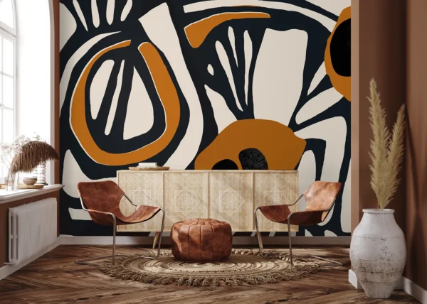 Custom Size Wall Mural Contrast Sketch | Premium Non-Woven Wallpaper | FT5P 352341