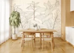 Custom Size Wall Mural Seamless Tropical Lines | Premium Non-Woven Wallpaper | FT5P 352367