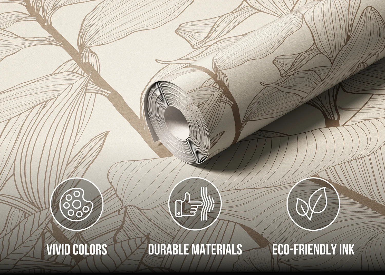 Custom Size Wall Mural Seamless Tropical Lines | Premium Non-Woven Wallpaper | FT5P 352367 3