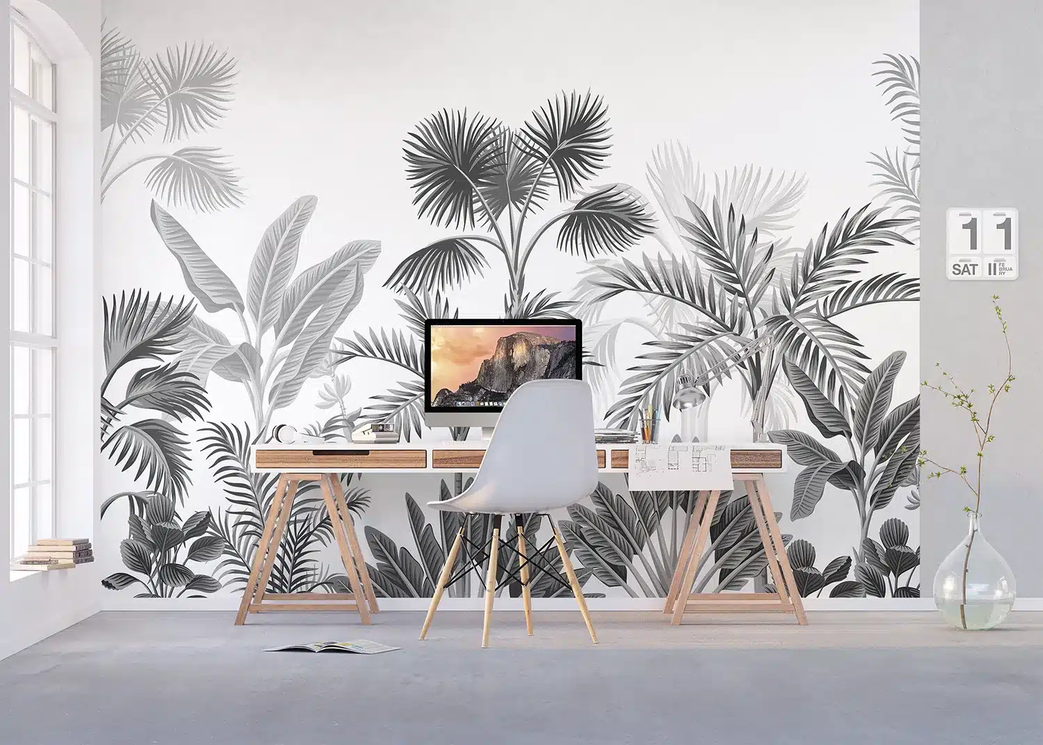 Custom Size Wall Mural Jungle Noir | Premium Non-Woven Wallpaper | FT5P352377 2