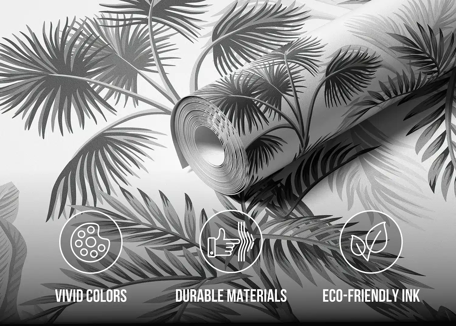 Custom Size Wall Mural Jungle Noir | Premium Non-Woven Wallpaper | FT5P352377 3