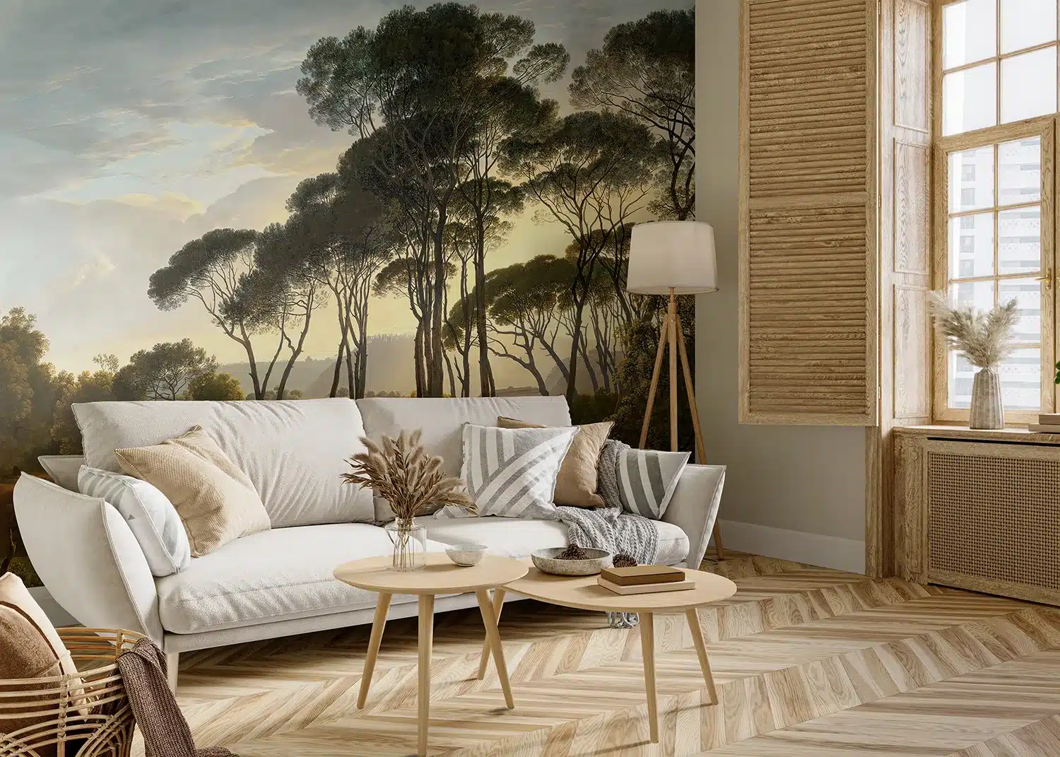 Custom Size Wall Mural Savannah View | Premium Non-Woven Wallpaper | FT5P352383 2