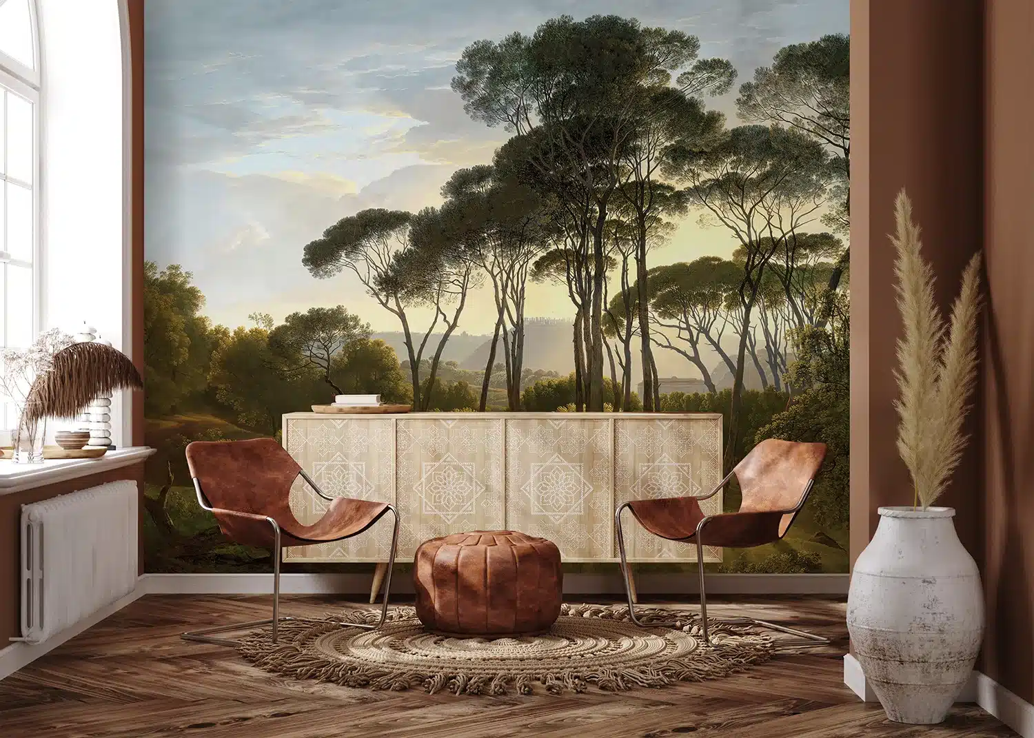 Custom Size Wall Mural Savannah View | Premium Non-Woven Wallpaper | FT5P352383