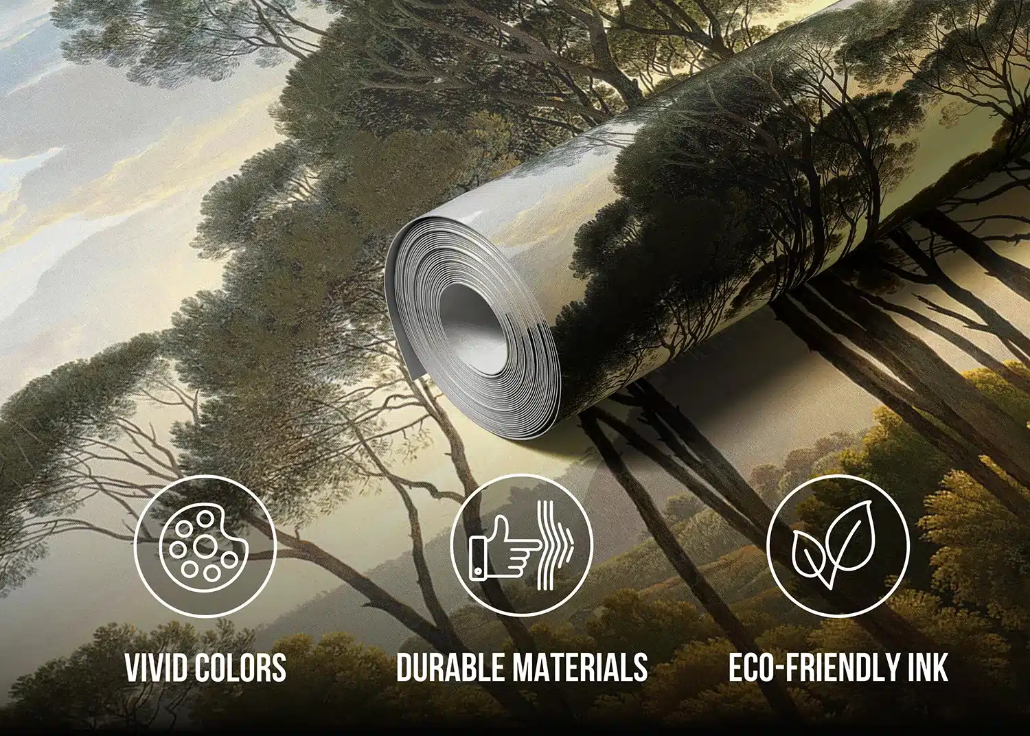 Custom Size Wall Mural Savannah View | Premium Non-Woven Wallpaper | FT5P352383 3