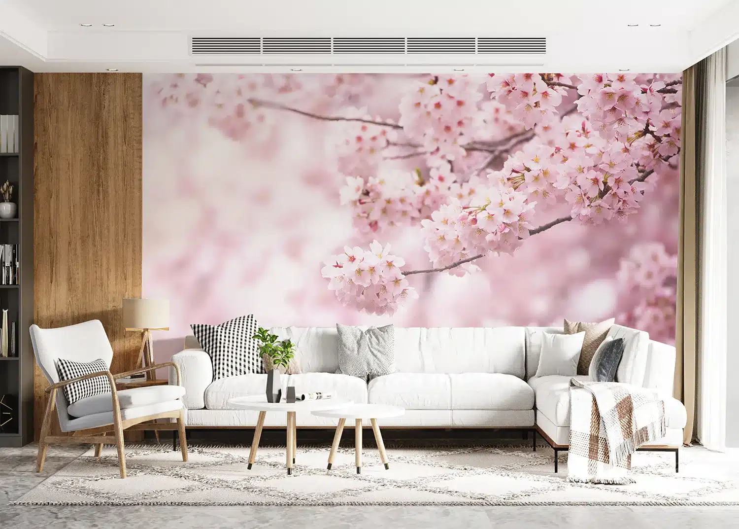 Custom Size Wall Mural Sakura Bloom | Premium Non-Woven Wallpaper | FT5P352387