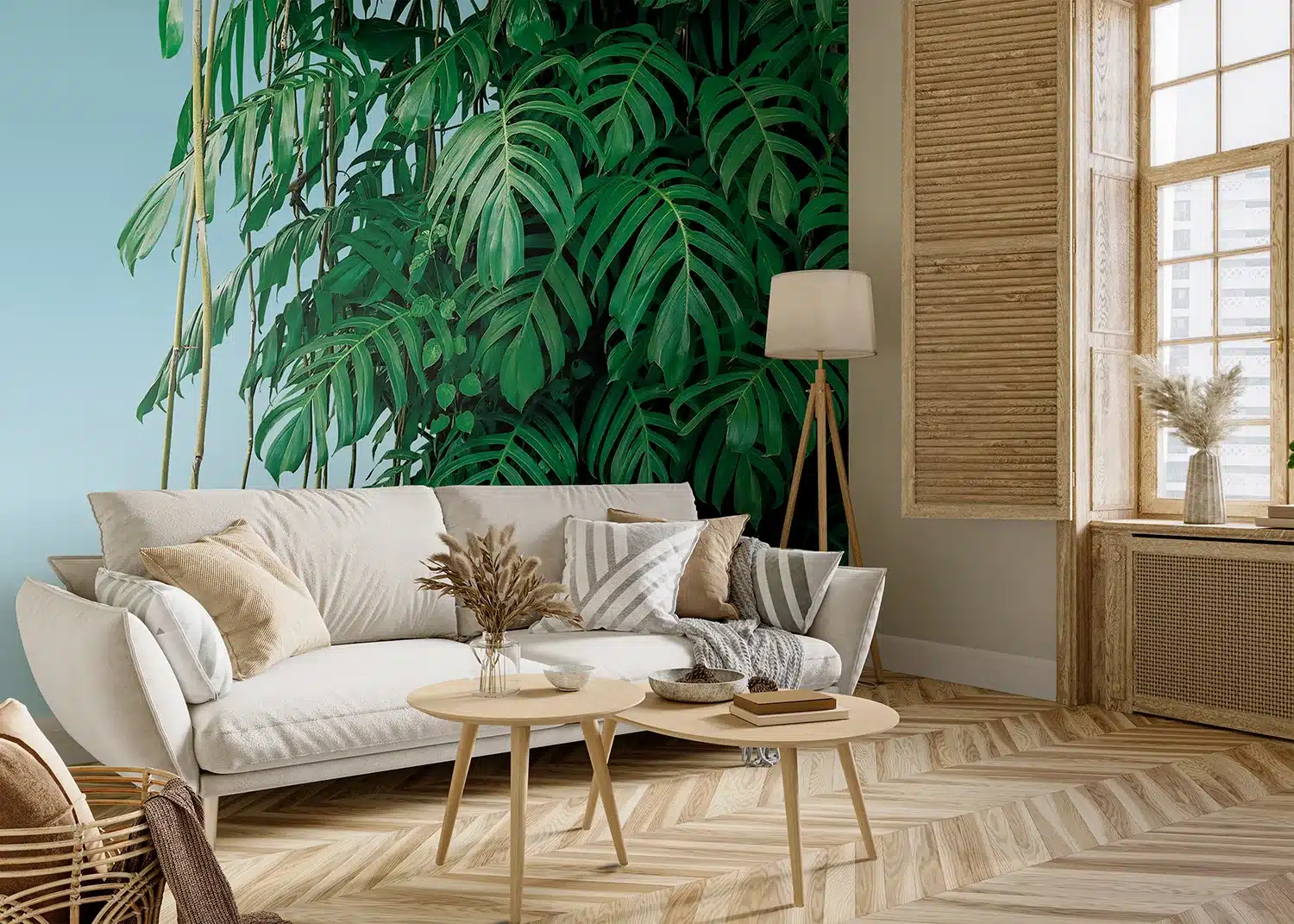 Custom Size Wall Mural Monstera | Premium Non-Woven Wallpaper | FT5P352389 2