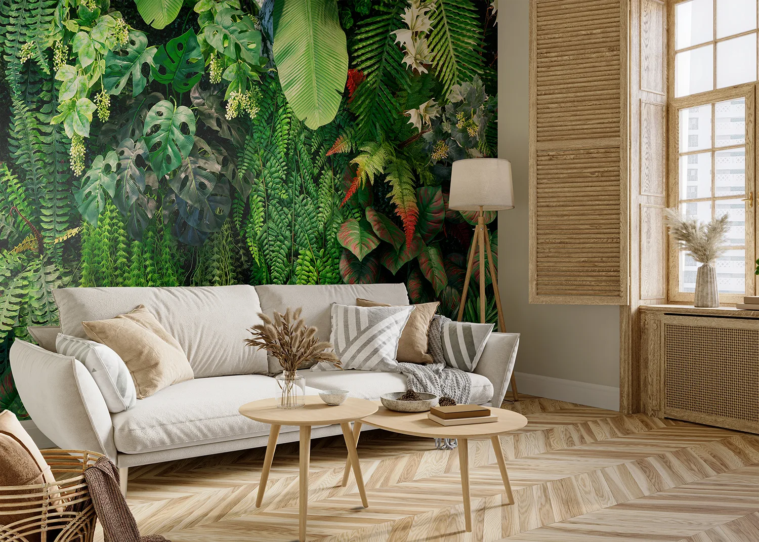 Custom Size Wall Mural Verdant Escape | Premium Non-Woven Wallpaper | FT5P 352413 3