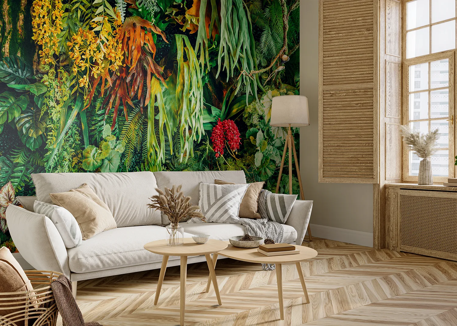 Custom Size Wall Mural Jungle Wall | Premium Non-Woven Wallpaper | FT5P 352417