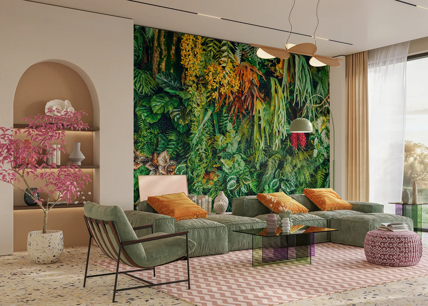 Custom Size Wall Mural Jungle Wall | Premium Non-Woven Wallpaper | FT5P 352417 3