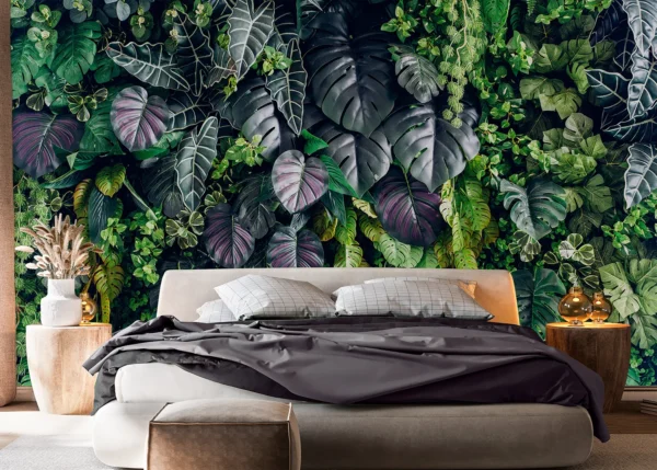 Custom Size Wall Mural Royal Foliage | Premium Non-Woven Wallpaper | FT5P 352419