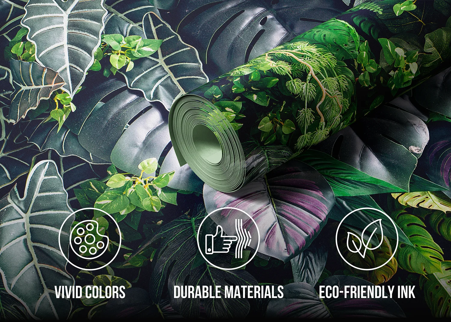 Custom Size Wall Mural Royal Foliage | Premium Non-Woven Wallpaper | FT5P 352419 4