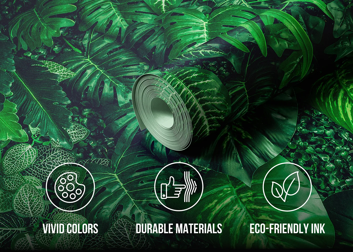 Custom Size Wall Mural Emerald Jungle | Premium Non-Woven Wallpaper | FT5P 352421 4