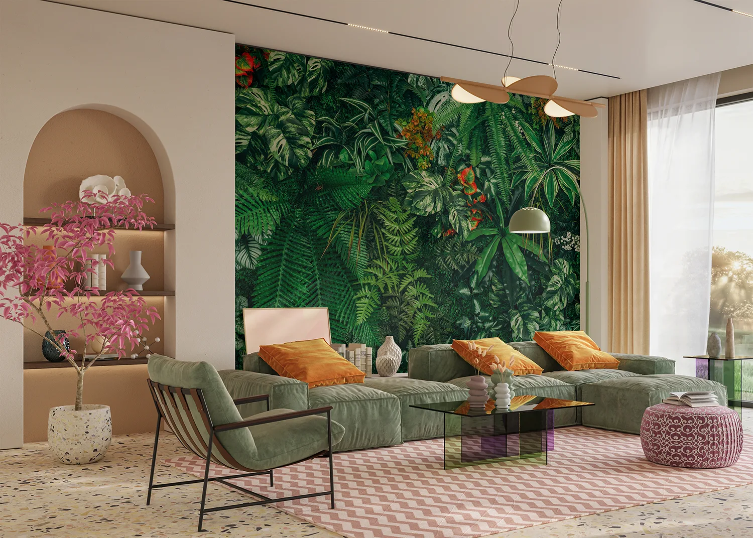 Custom Size Wall Mural Amazonian Wall | Premium Non-Woven Wallpaper | FT5P 352423