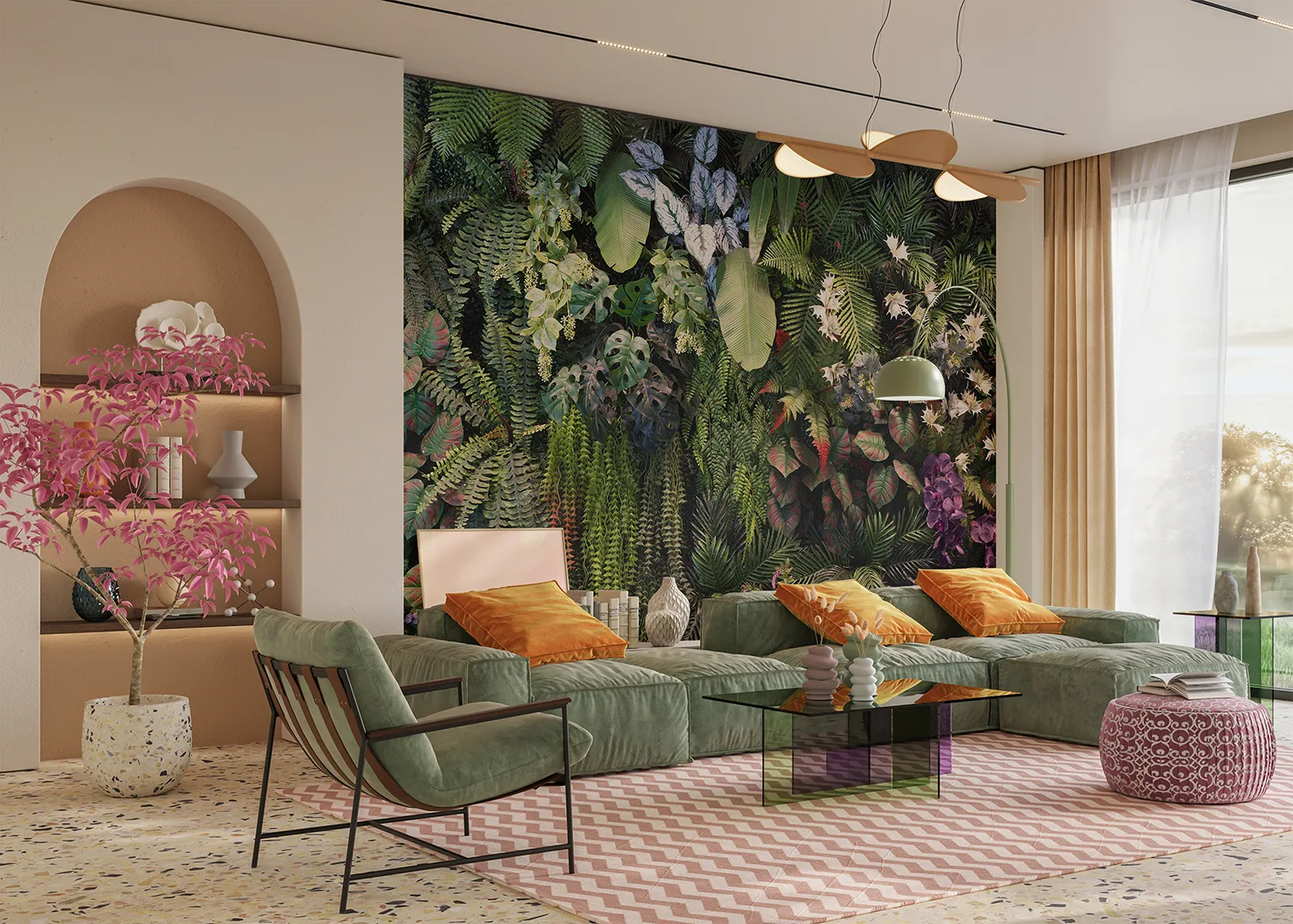 Custom Size Wall Mural Classic Garden | Premium Non-Woven Wallpaper | FT5P 352425 3