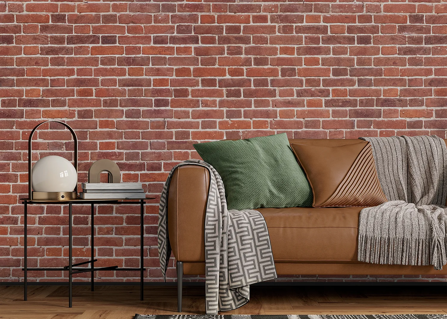 Custom Size Wall Mural Red Bricks | Premium Non-Woven Wallpaper | FT5P 352429 2