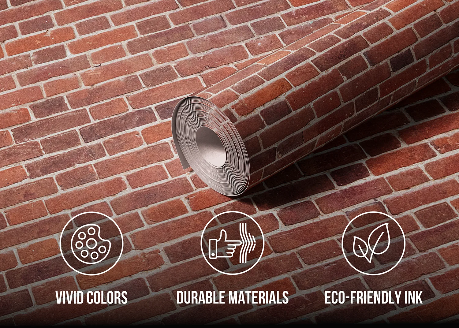Custom Size Wall Mural Red Bricks | Premium Non-Woven Wallpaper | FT5P 352429 3