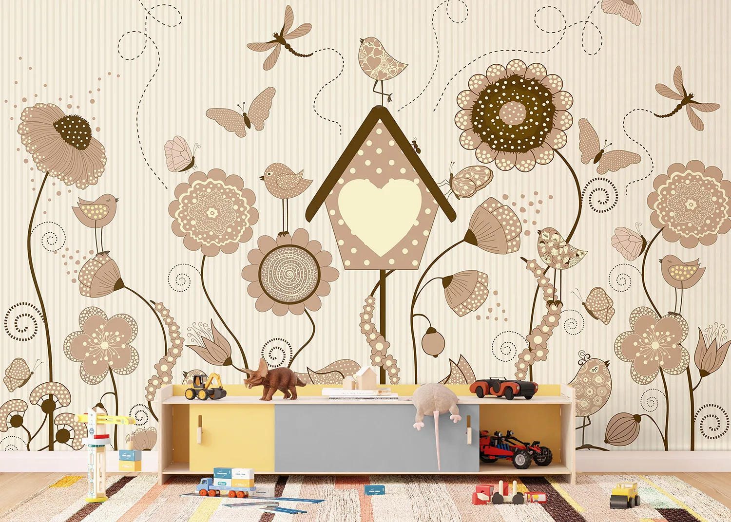 Custom Size Wall Mural Sunlit Garden | Premium Non-Woven Wallpaper | FTD5P 352083 2