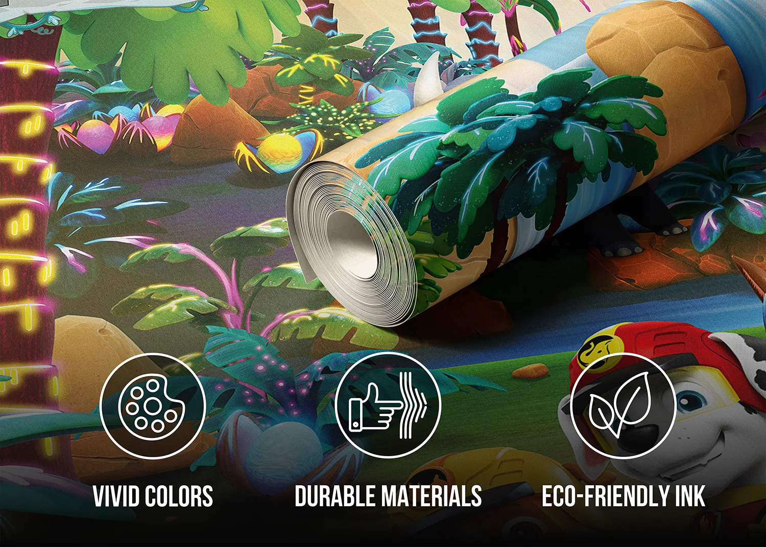 Custom Size Wall Mural Paw Patrol Jungle Pups | Premium Non-Woven Wallpaper | FTD5P352197 3