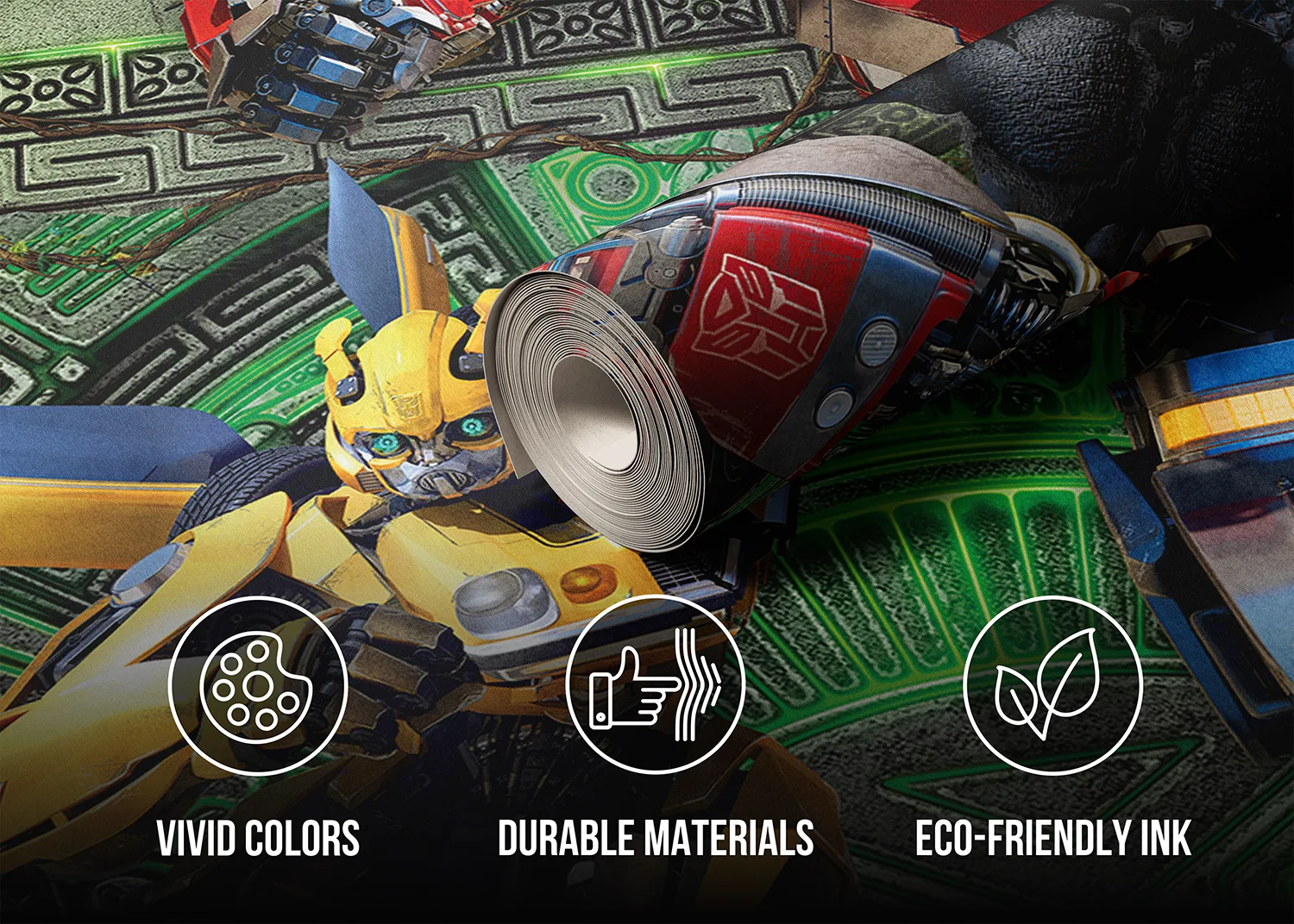 Custom Size Wall Mural Transformers | Premium Non-Woven Wallpaper | FTD5P352203 3