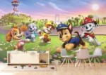 Wall Mural Paw Patrol Pups on the Flower Field, 375 x 270 cm, FTD5P 352283