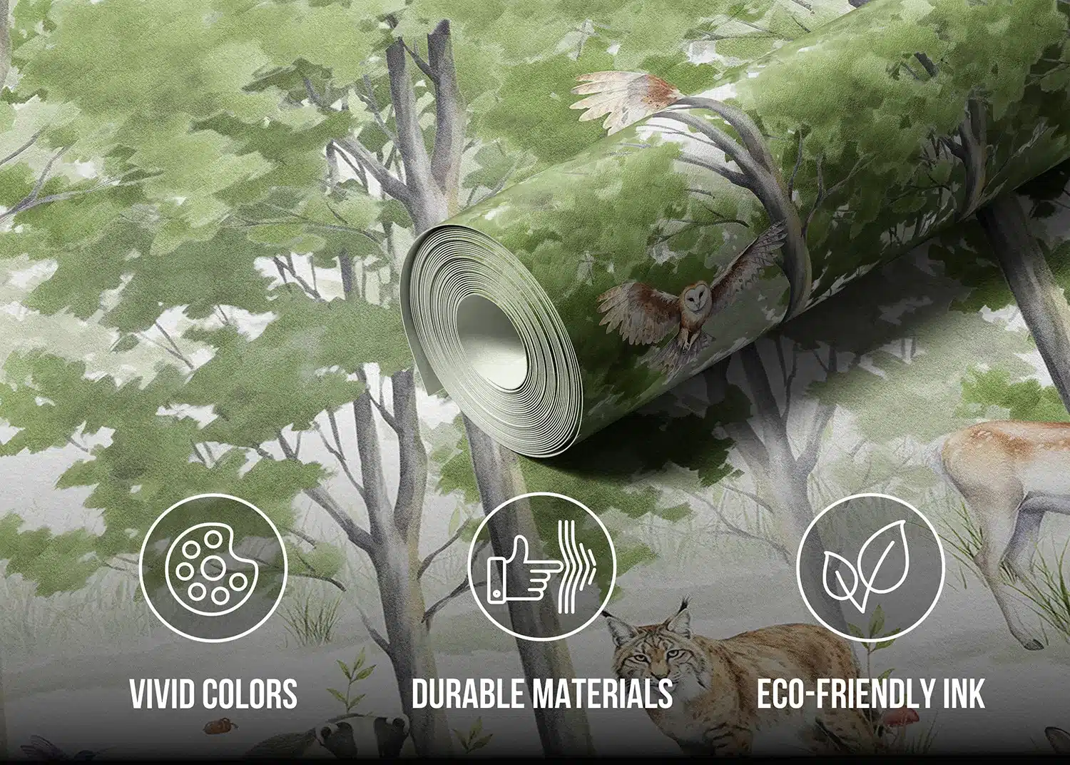 Custom Size Wall Mural Forest Playground | Premium Non-Woven Wallpaper | FTD5P352351 3