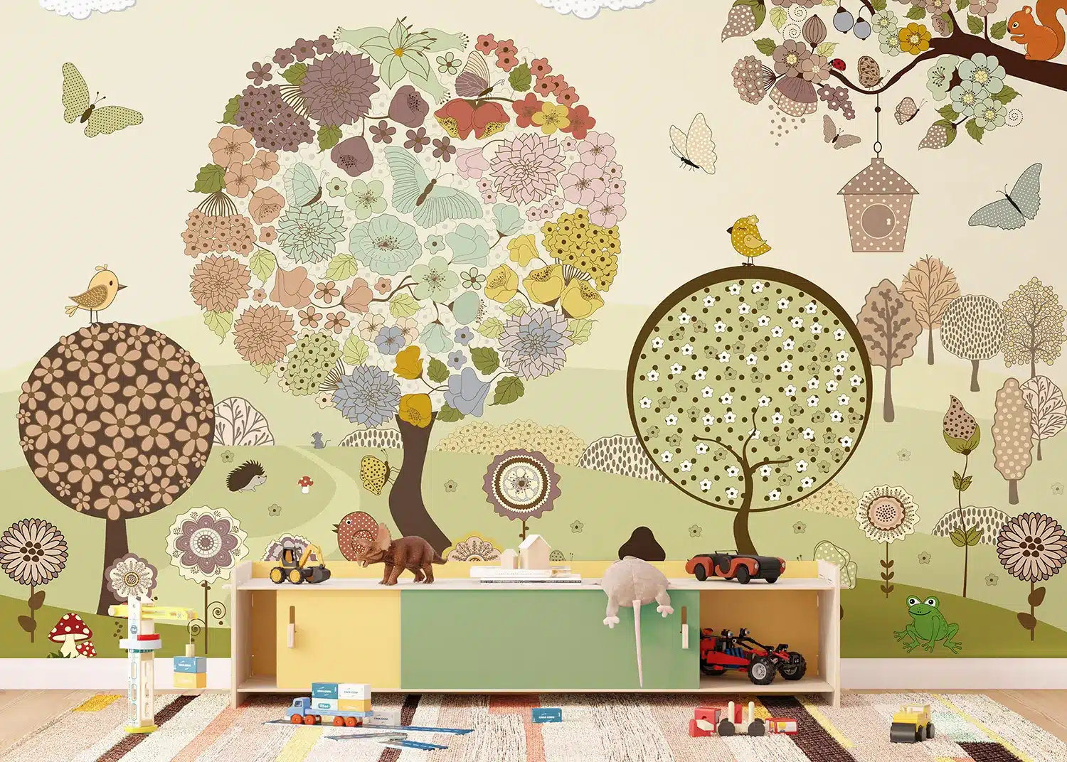 Custom Size Wall Mural Flower Tree | Premium Non-Woven Wallpaper | FTD5P352397 2