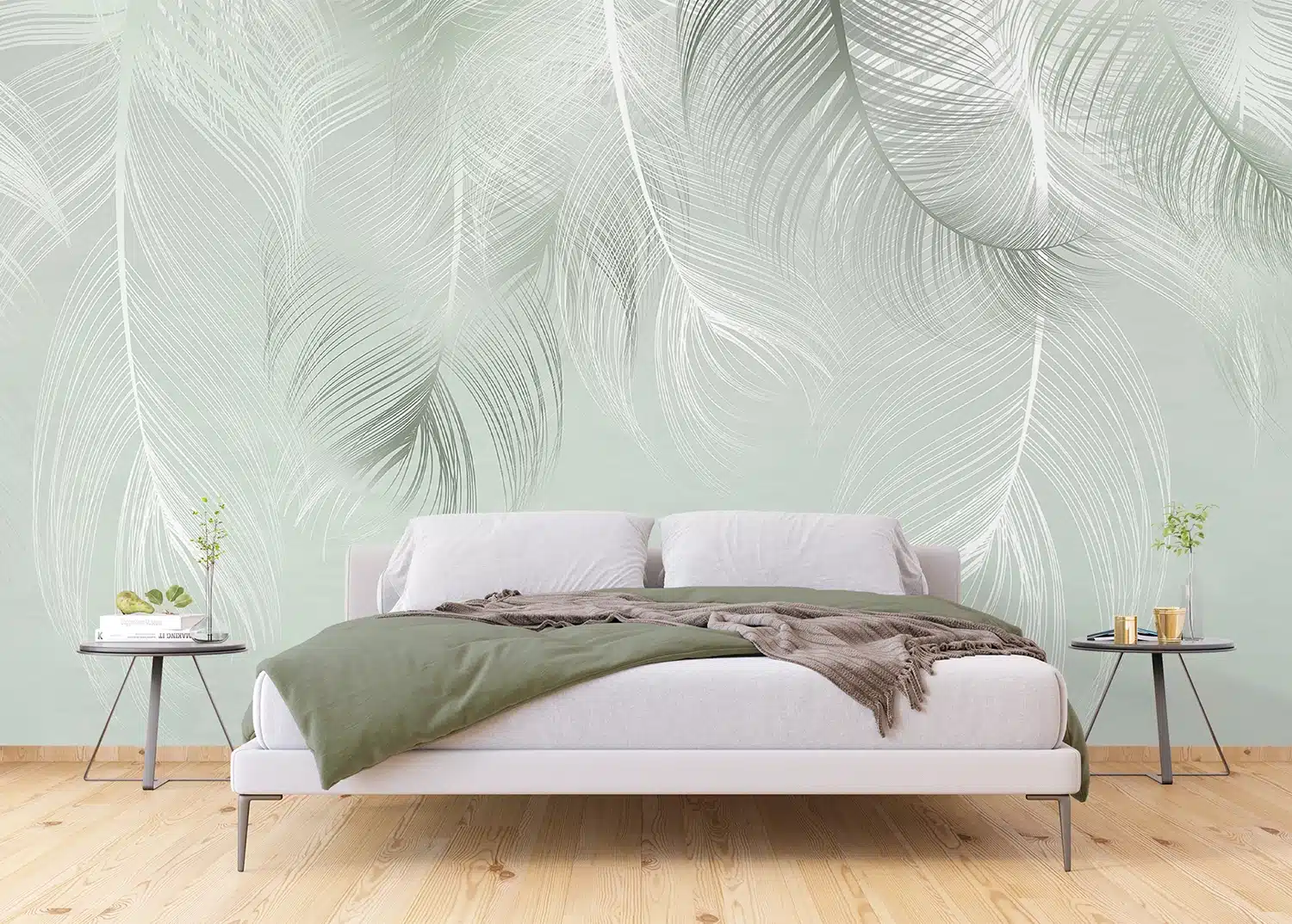 Custom Size Wall Mural Feather Dream | Premium Non-Woven Wallpaper | FTNS1250 6