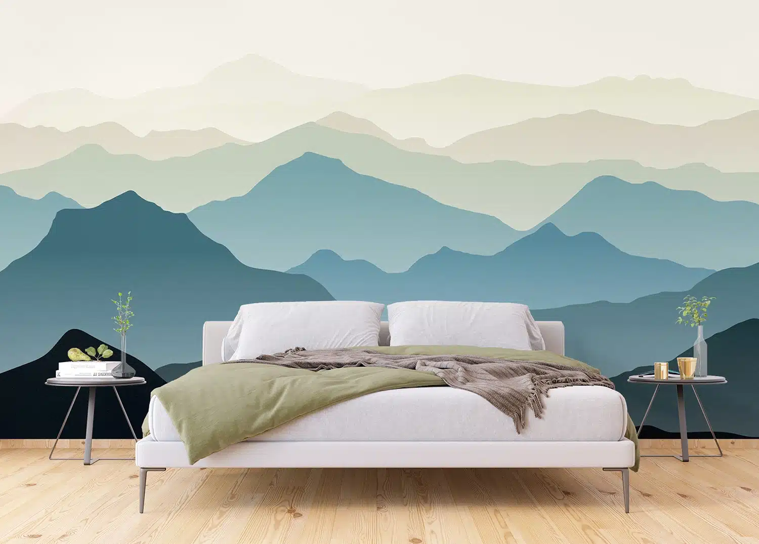Custom Size Wall Mural Mountain Panorama | Premium Non-Woven Wallpaper | FTNS1267 2