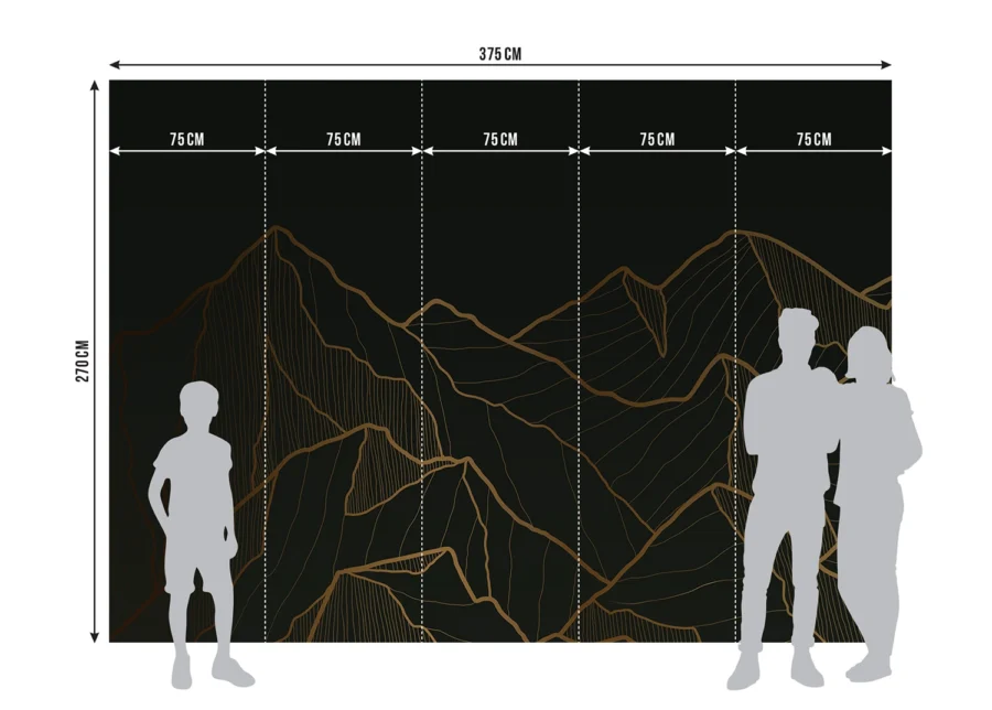 Wall Mural Golden Mountain, 375 x 270 cm, FTNS 1281 - Image 9