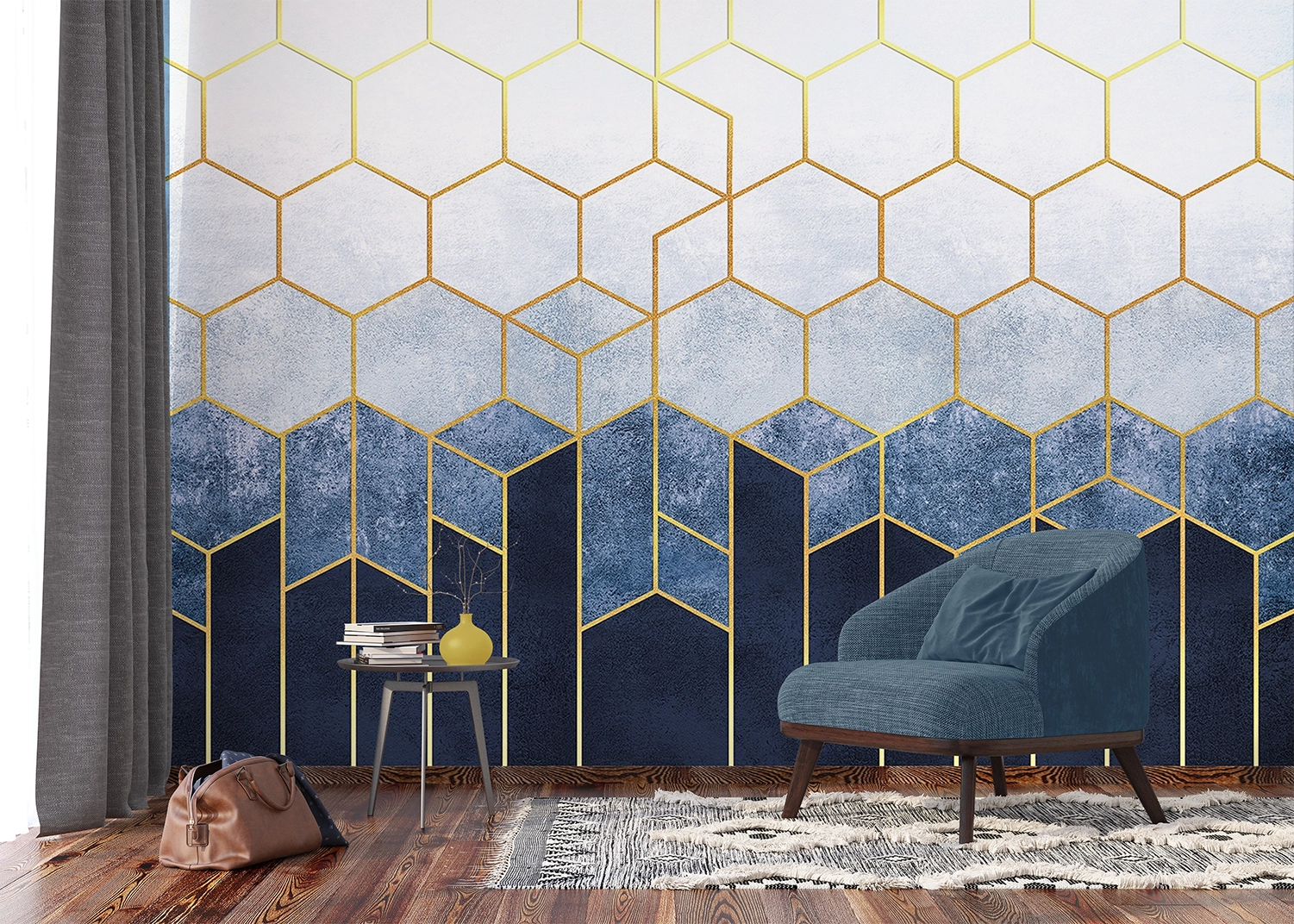 Wall Mural Geometric Abstraction, 375 x 270 cm, FTNS 1287