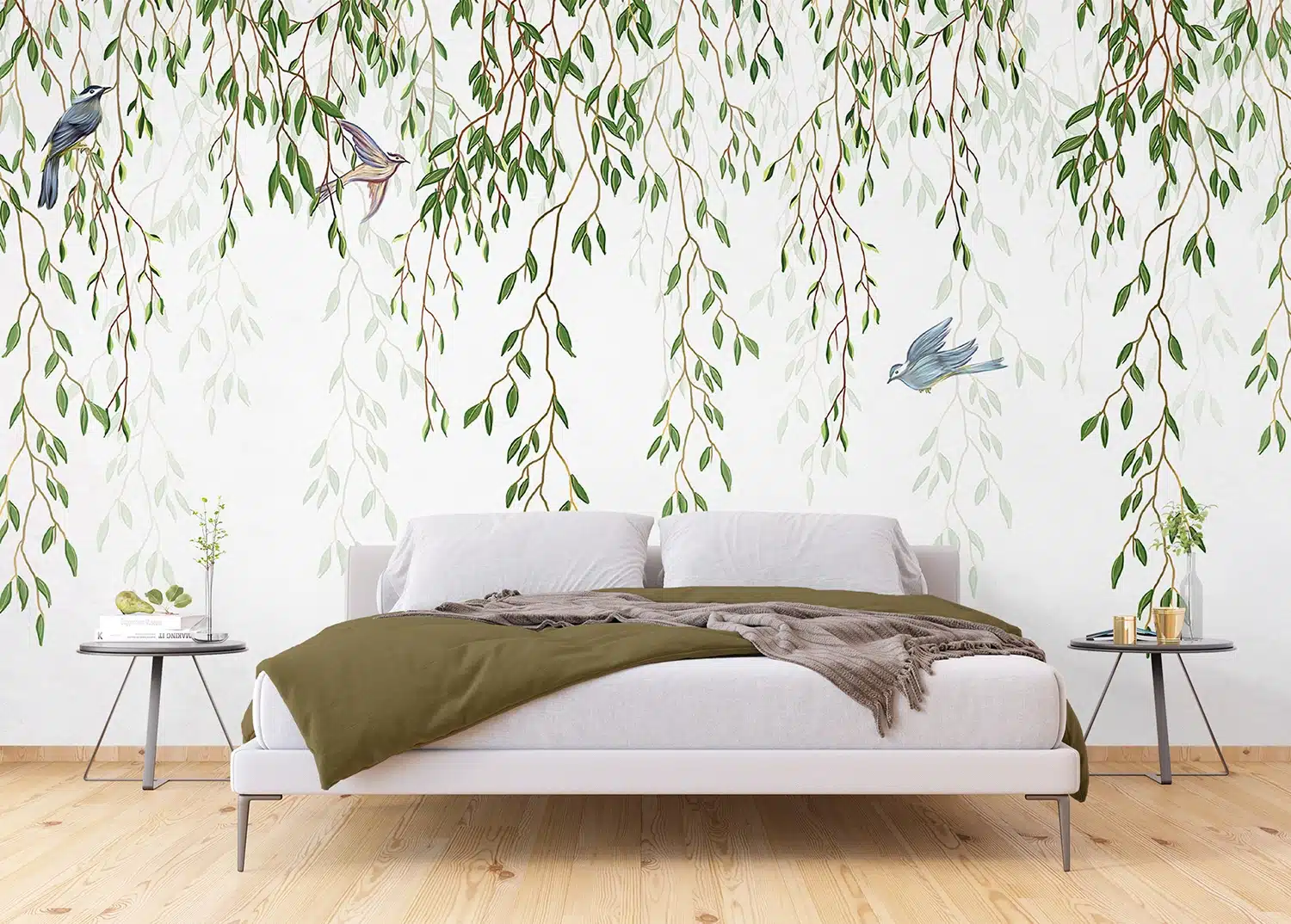 Custom Size Wall Mural Tender Branches | Premium Non-Woven Wallpaper | FTNS1288 5