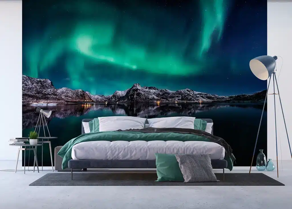 Custom Size Wall Mural Northern Lights | Premium Non-Woven Wallpaper | FTNXXL3003 2