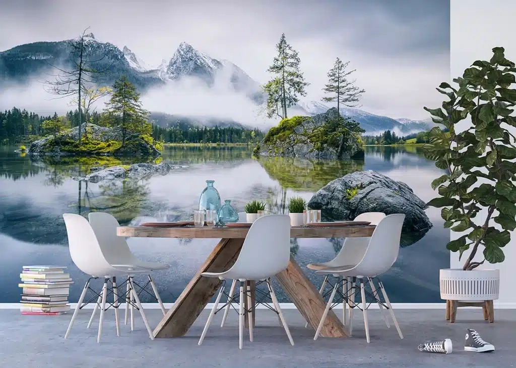 Custom Size Wall Mural Forest Lake | Premium Non-Woven Wallpaper | FTNXXL3013 6